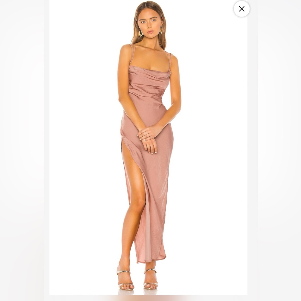 Michael Costello x REVOLVE Braxton Dress in Rose sz SM